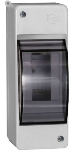 Бокс IEK Krepta 3 КМПн 2/2 146x59x83 IP30 для 2 автоматов с прозрачной крышкой картинка 